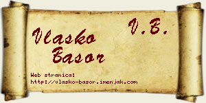 Vlaško Basor vizit kartica